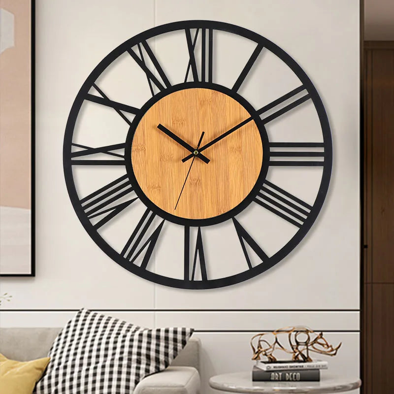 Horloge Murale Métal 40 cm – Style Antique & Élégance Européenne