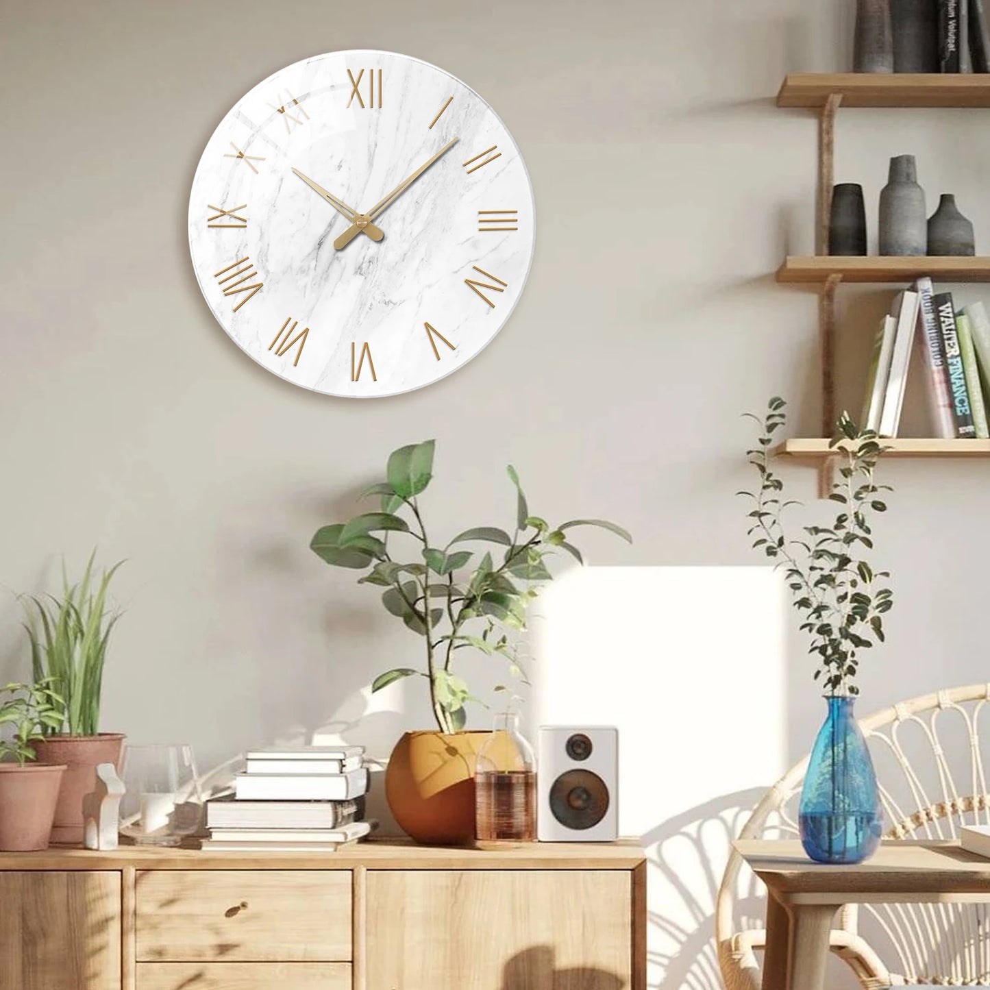 Horloge Murale en Verre 30 cm – Élégance & Modernité