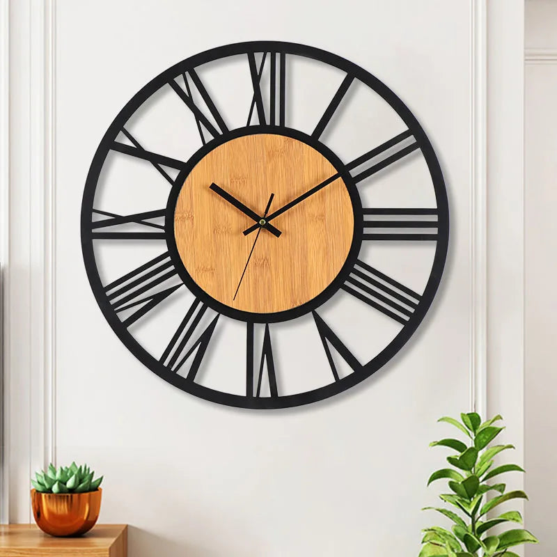 Horloge Murale Métal 40 cm – Style Antique & Élégance Européenne