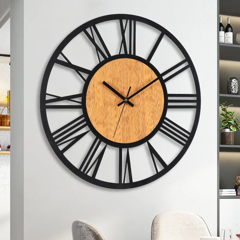 Horloge Murale Métal 40 cm – Style Antique & Élégance Européenne